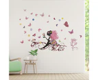 Butterfly Flower Fairy Wall Sticker Room Decor Wall Decals Murals