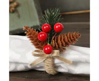 6Pcs/Set Beautiful Napkin Ring Eco-friendly Plastic Elegant Plants Decor Napkin Holder for Home - 3