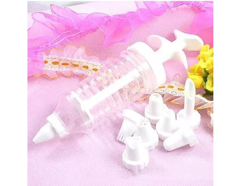 Min 8Pcs Icing Piping Nozzles Tips Cookie Cake Making Baking Decorating Mold Tool-White