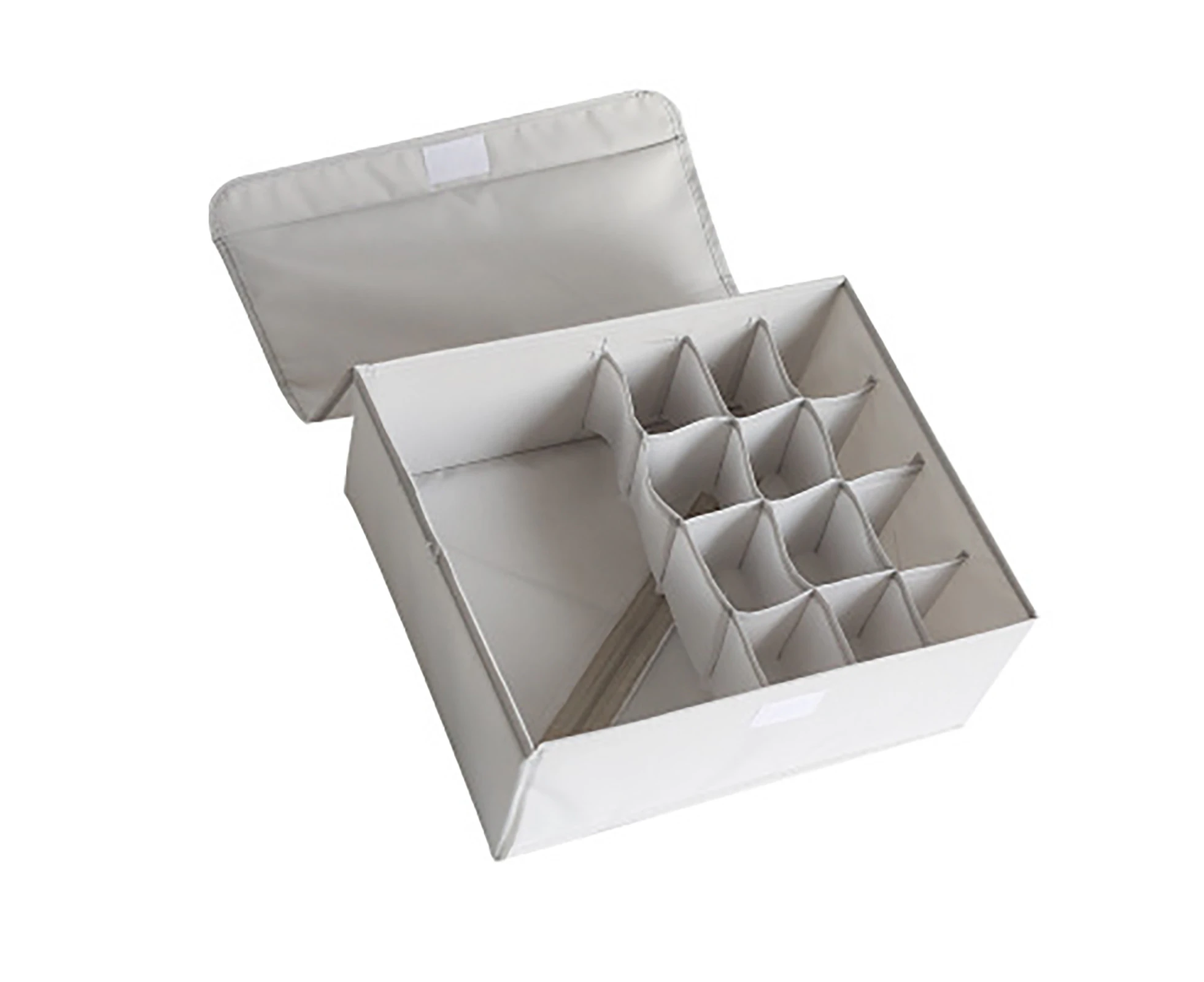 Washable Houseware Underwear Socks Shorts Bra Organizer Storage Box with Lid - Grey