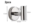 2 Pack Towel Hooks,Brushed Nickel Coat Robe Clothes Hook Modern Wall Hook Holder for Bathroom Kitchen Wall Mounted(Style 3)