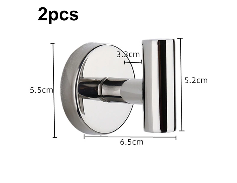 2 Pack Towel Hooks,Brushed Nickel Coat Robe Clothes Hook Modern Wall Hook Holder for Bathroom Kitchen Wall Mounted(Style 3)