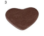 40x30cm Non-Slip Bath Rug Fluffy Love Heart Kitchen Door Mat Home Decoration-Grey
