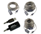 5/10/15/20m USB 2.0 Active Extension Repeater Cable Signal Booster Extended Cord