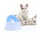 Kbu 1200ml Pet Cat Dog Portable Anti-spill Dripless No Skid Water Food Storage Bowl-Blue - Blue