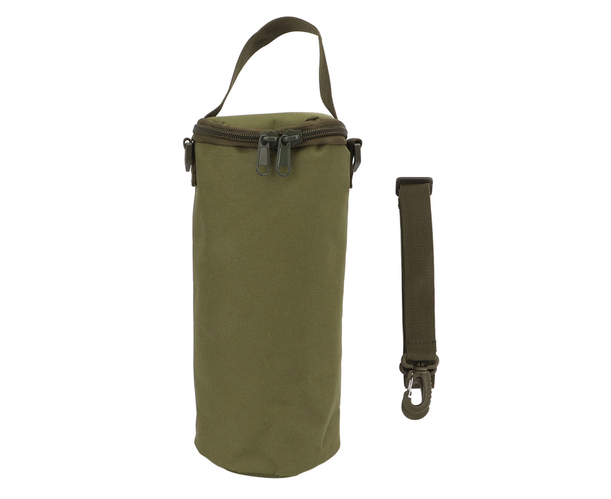 Camping Storage Bag Double Zipper Handle Design Storage Bag With Shoulder Strap For Gas Tanks Camping Lights Green