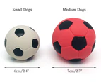 Three 7Cm Dog Toys, Latex Ball, Football And Squeeze, Chew And Throw Interactive Games, Medium-Sized Dog