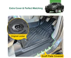 5D TPE Floor Mats for Toyota Hilux Dual Cab 2005-2015 Tailored Door Sill Covered Floor Mat Liner