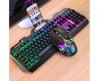 Mechanical Gaming Keyboard and Mouse Combo  Switch 104 Keys Rainbow Backlit Keyboards,  Mouse Wired ,rainbow light Keyboard+mouse