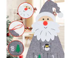 Toscano Felt Christmas Advent Calendar with Pockets 24 Days Countdown Calendar-Grey