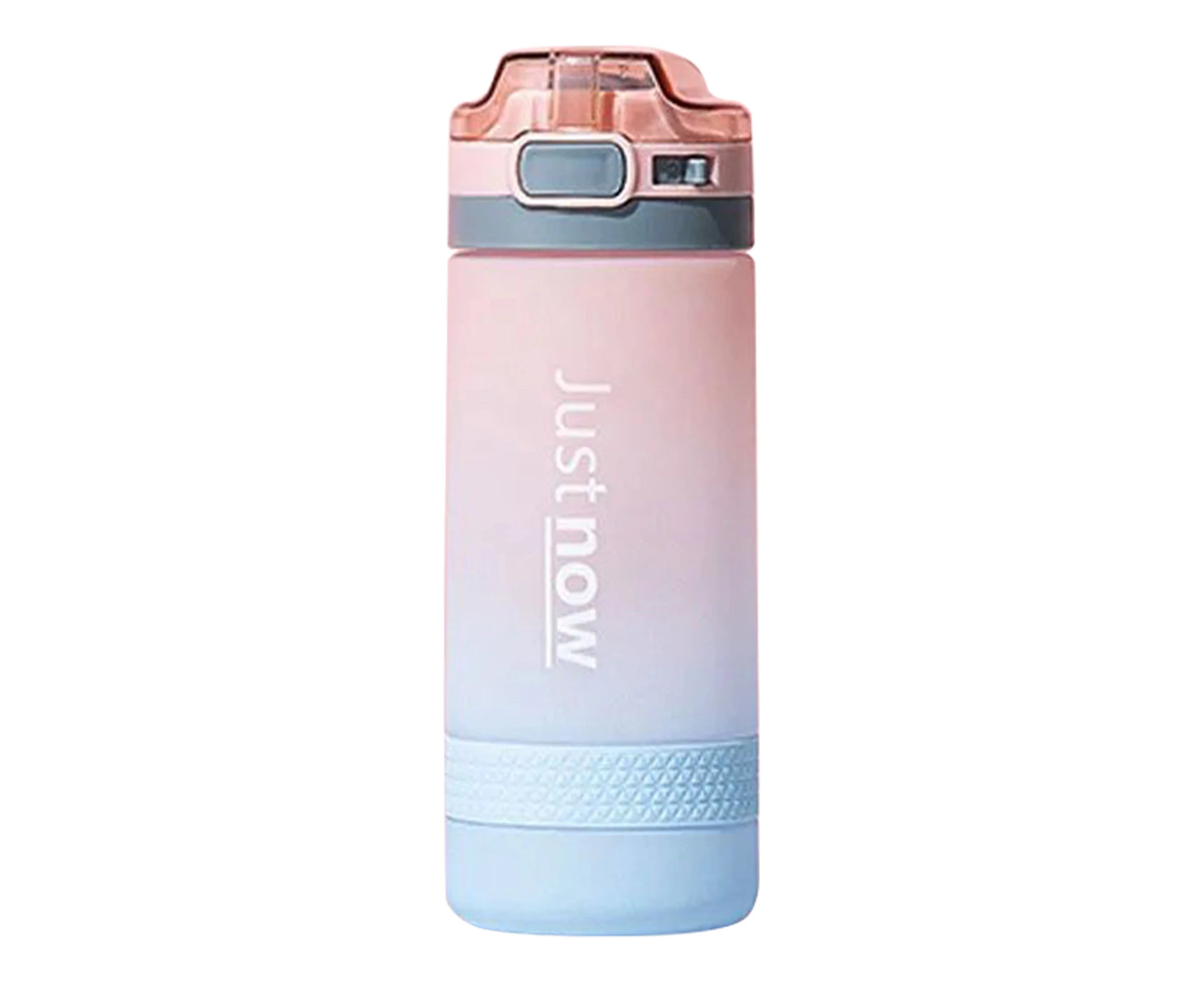 500ML/600ML Water Bottle Leak-proof Matte Bottle Flip Lid Reusable BPA Free Water Bottle with Straw for Outdoor-Pink - Pink