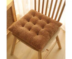 Chair Cushion Comfortable Breathable Plush Living Room Bedroom Nonslip Seat Pad Home Decor for Patio - Brown