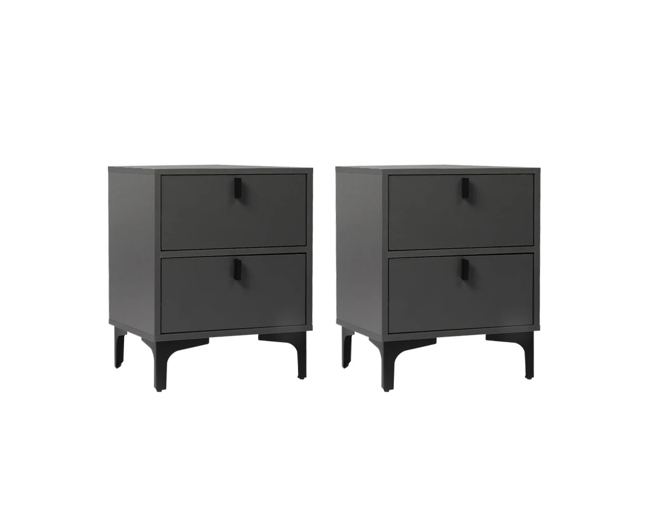 Bedside Tables Side Table Bedroom Nightstand 2 Drawers Storage Cabinet