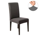 4Pcs Fit Stretch Removable Washable Short Dining Chair Protector Cover for Dining Room, Hotel, Ceremony, Banquet Wedding Party