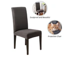 4Pcs Fit Stretch Removable Washable Short Dining Chair Protector Cover for Dining Room, Hotel, Ceremony, Banquet Wedding Party