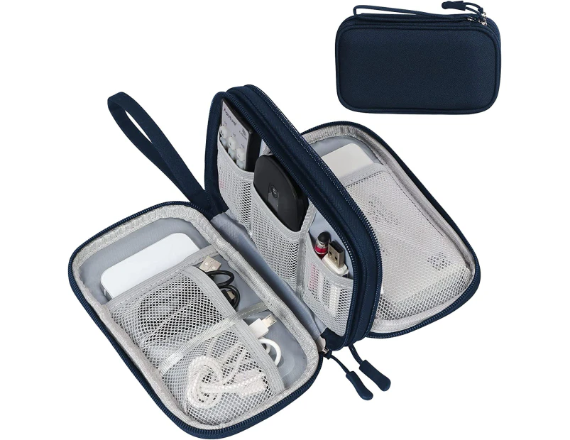 Electronic Organizer Travel Cable Organizer Bag - Navy Blue