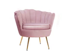 Armchair Lounge Chair Accent Armchairs Retro Single Sofa Velvet Pink