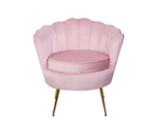 Armchair Lounge Chair Accent Armchairs Retro Single Sofa Velvet Pink