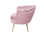 Armchair Lounge Chair Accent Armchairs Retro Single Sofa Velvet Pink