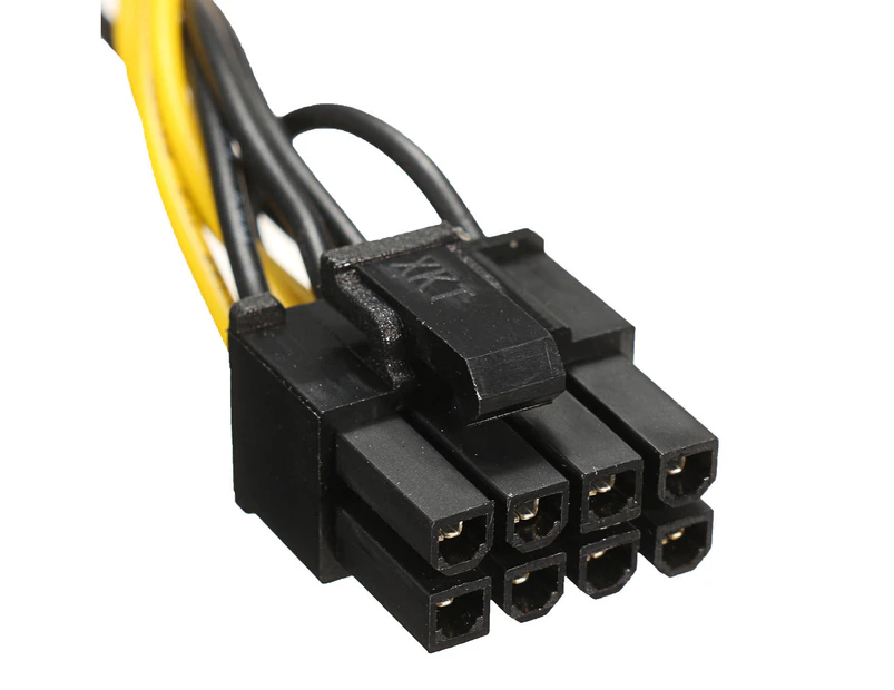 PCI-E 8-pin to 2x 6+2-pin Power Splitter Cable For Ethereum Mining Power Supply