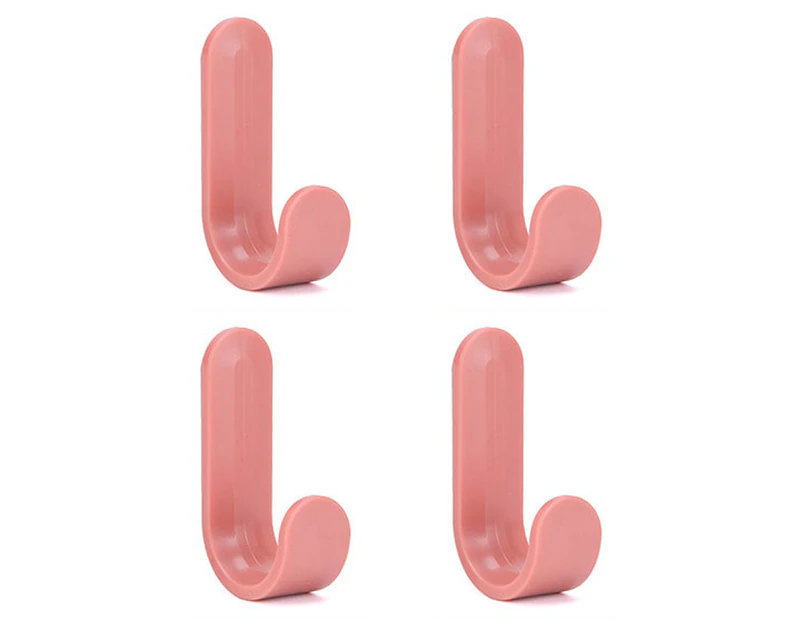 Wall Adhesive Hooks Heavy Duty, Waterproof Self Adhesive Hooks Reusable Ceiling Adhesive Hooks-Red