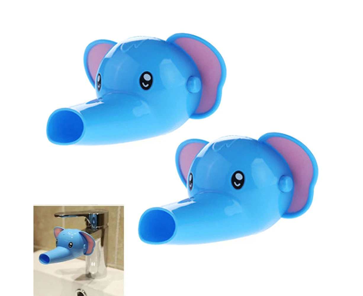 2-Piece Shower Toy, Faucet, Sink Handle Cartoon Extender, Suitable For Infants And Children, Safe And Fun,Elephant