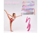 2M/4M S Dancing Gymnastics Silk Band Wands Glittering Rhythmic Artistic Ballet Twirling Silk Bands For S Artistic Dancing