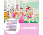 2M/4M S Dancing Gymnastics Silk Band Wands Glittering Rhythmic Artistic Ballet Twirling Silk Bands For S Artistic Dancing