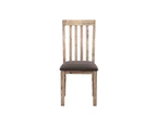 Wooden Frame Leatherette In Solid Acacia Wood & Veneer Dining Chairs In Oak Colour