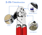 Can Opener, Tin opener Heavy Duty Manual Can Opener Stainless Steel Jar Openers Handheld Bottle Opener Kit Kitchen Tools for Beer/Tin/Bottle/Cans