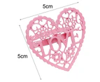 6Pcs Decorative Napkin Ring Effective Love Heart Shaped Metal Napkin Holder Desktop Decor Pink