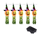 Toscano 5 Pcs Hanging Pumpkin String Lights with Colored LED for Garden Party Decor