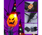 Toscano 5 Pcs Hanging Pumpkin String Lights with Colored LED for Garden Party Decor