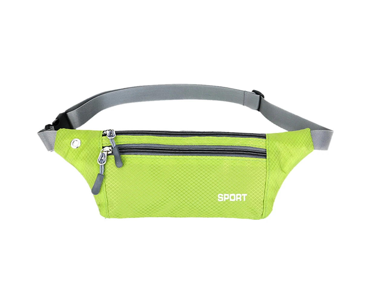 qyu Unisex Outdoor Running Sports Mobile Phone Waist Bag Fanny Pack Storage PouchFruit Green