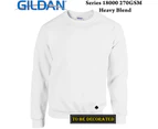 Gildan White Heavy Blend Sweat Sweater Jumper Sweatshirt Mens S - XXL
