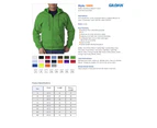 Gildan Irish Green Zip Up Hoodie Hooded Sweatshirt Sweater Fleece