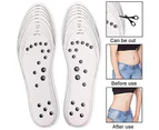 Slimming Insole Foot Massager Washable Cut 1 Pair (White)