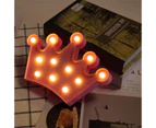 Toscano Crown Light LED Glowing Night Light for Wedding/Birthday Party Battery Powered Christmas Lamp Home Bar Decoration
