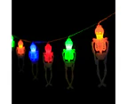 1.5m Halloween Light String Funny Skull Frame Colorful Lantern Bar Party Atmosphere Decoration Horror Ghost Festival LED Glowing Light Halloween Decoration