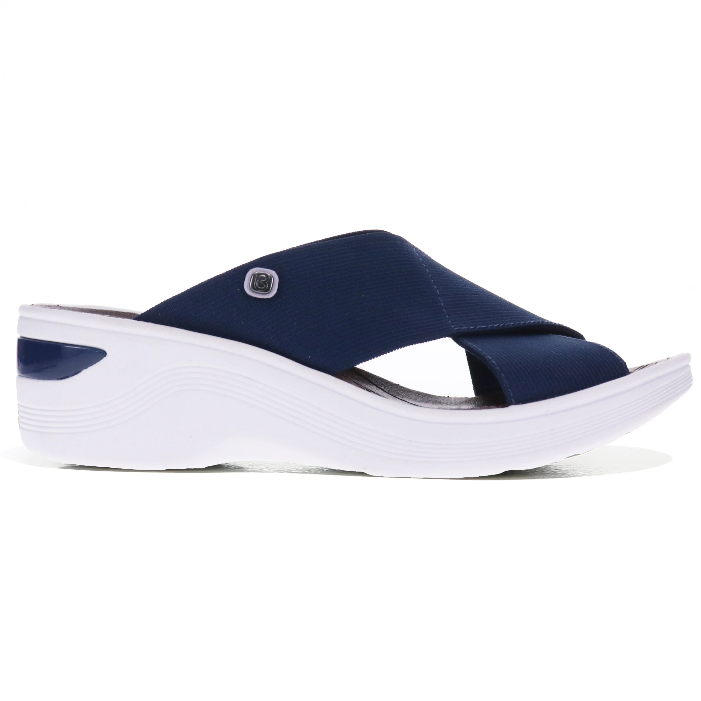 Bzees Women's Desire Slide Sandal - Navy