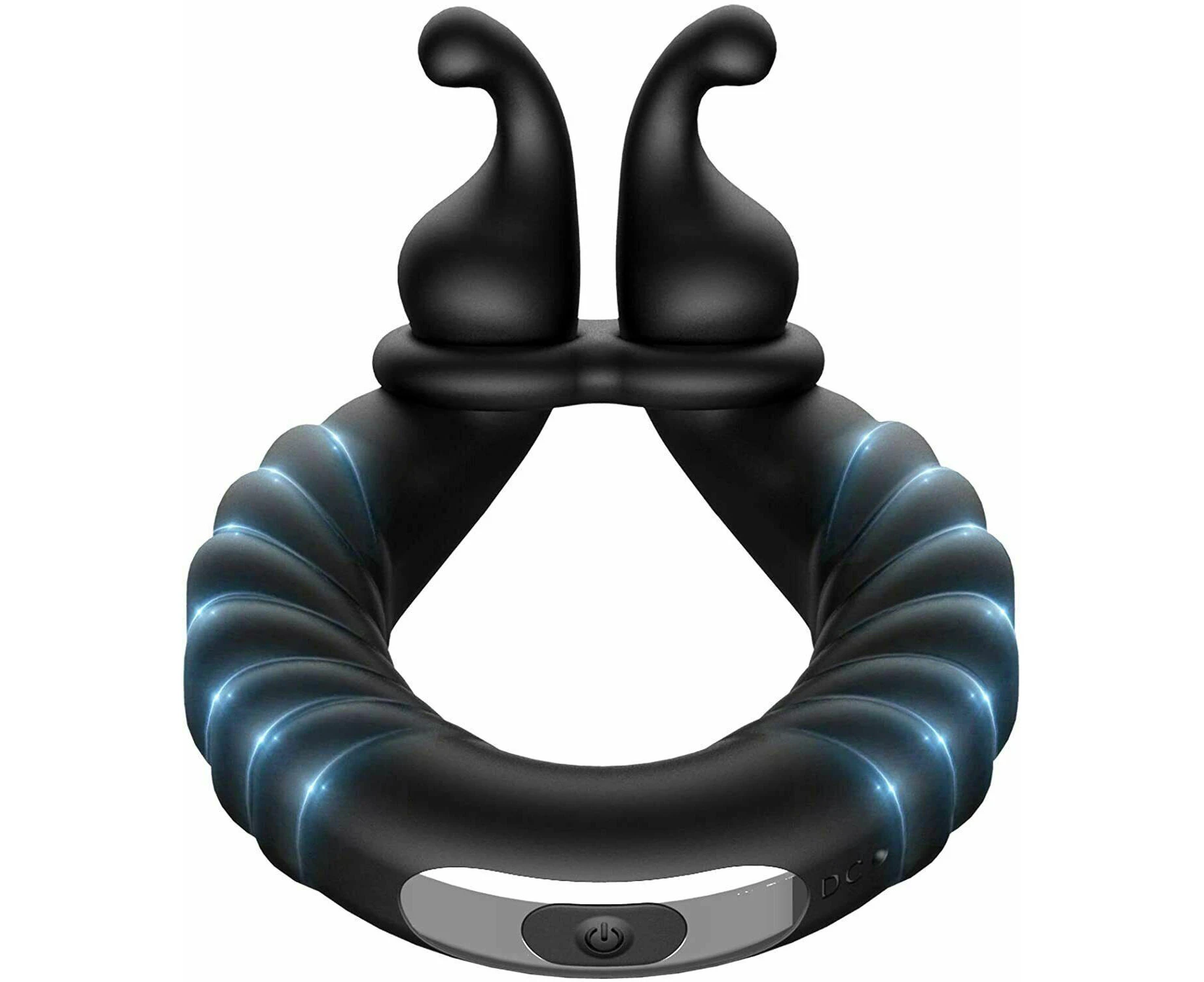 Rechargeable Vibrating Penis Cock Ring Clit Vibrator Sex Toy for Men Couples