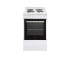 Euromaid 54cm/83L Electric Oven Range Cooker w/Solid Cooktop Single Cavity White