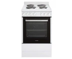 Euromaid 54cm/83L Electric Oven Range Cooker w/Solid Cooktop Single Cavity White