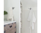 Towel Hooks, Brushed Nickel Double Hooks, SUS 304 Stainless Steel Heavy Duty Wall Hooks, Coat Hooks for Bathroom, Bedroom, Hotel, Kitchen