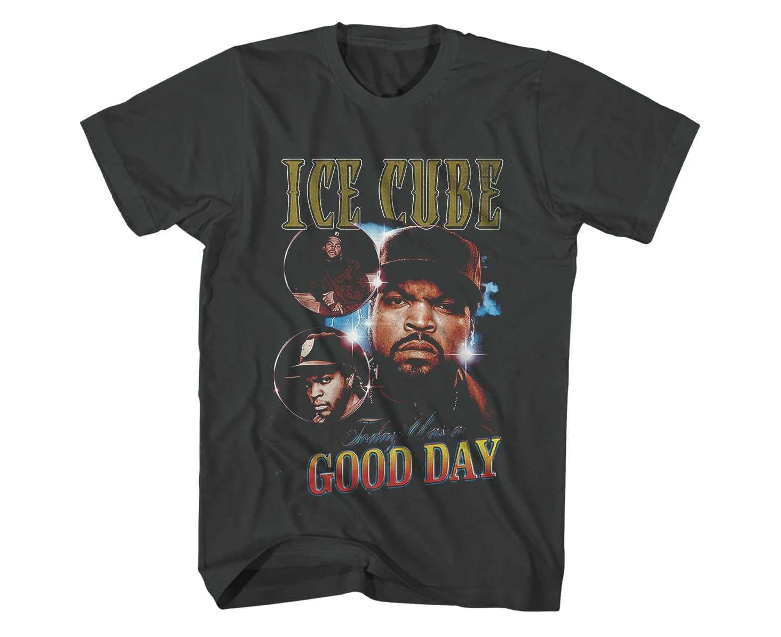 Ice Cube T Shirt Today Was A Good Day Photo Collage Ice Cube Shirt - Black