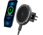 Magnetic Wireless Car Charger for iPhone 13/12 Pro/12 Mini/12 Pro Max, 15W Fast Car Charger Mount Compatible with Magsafe Charger