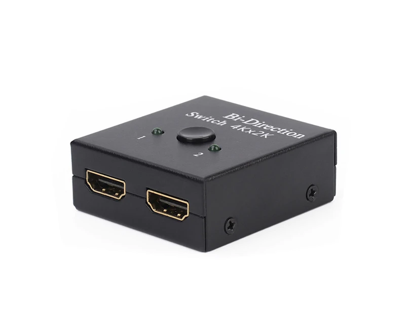 4K HDMI-compatible High Clarity Video Two-way Switcher One Key 1 in 2 Out Amplifier Splitter Adapter