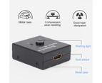 4K HDMI-compatible High Clarity Video Two-way Switcher One Key 1 in 2 Out Amplifier Splitter Adapter