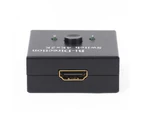 4K HDMI-compatible High Clarity Video Two-way Switcher One Key 1 in 2 Out Amplifier Splitter Adapter