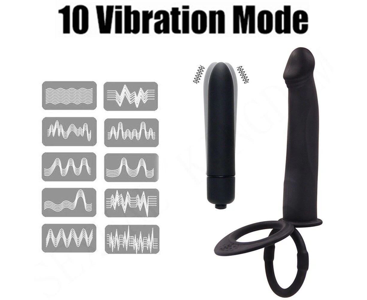 Vibrating Penis Cock Ring Enhancer Prolong Sex-toys for Men G-spot Clit Massager